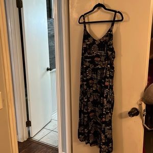 Old Navy navy blue sundress with pockets and elastic back